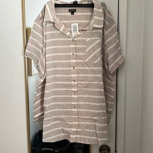 Striped collared button up shirt